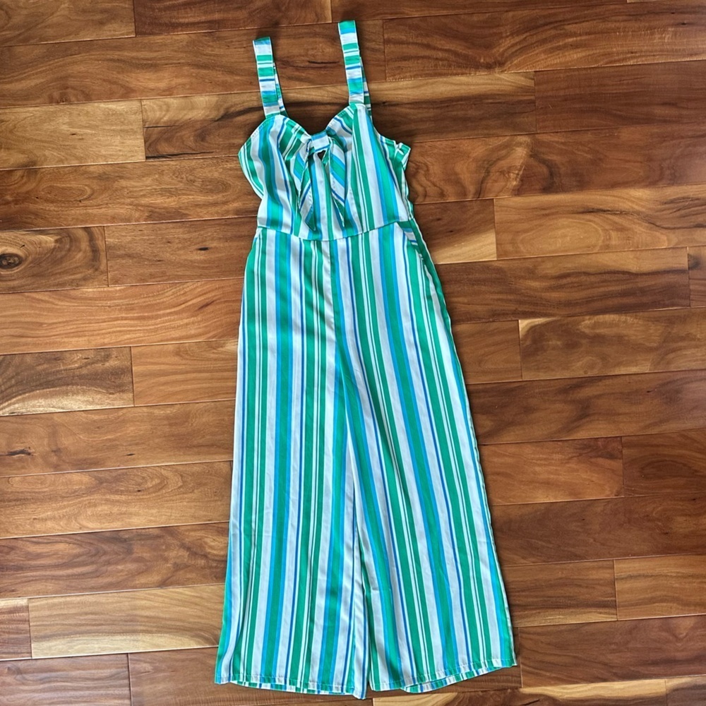 A New Day Striped Strappy Jumpsuit size Small